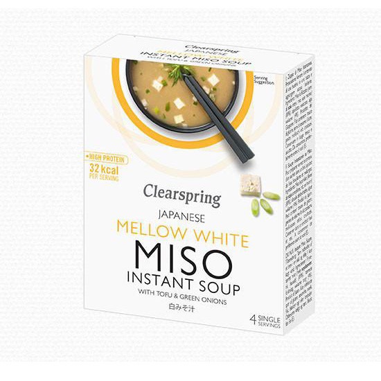 Clearspring Miso Σούπα Στιγμής με Tofu Λευκή 4x10gr