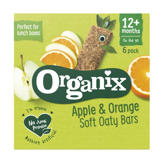 Organix Μπάρες Bρώμης με Μήλο & Πορτοκάλι 12Μηνών 6x30gr