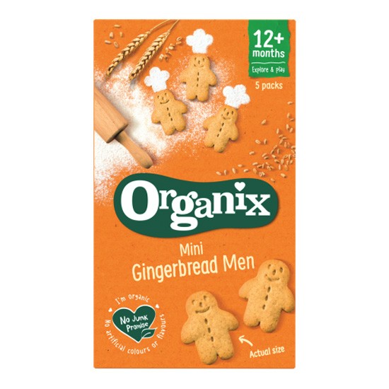 Organix Μπισκότα Ολικής Mini Gingerbread 12Μηνών 5x25gr