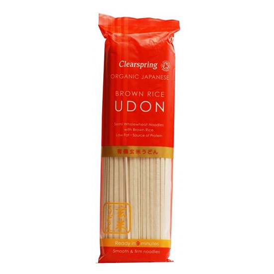 Clearspring Udon Noodles Σιταριού με Σκούρο Ρύζι 200gr