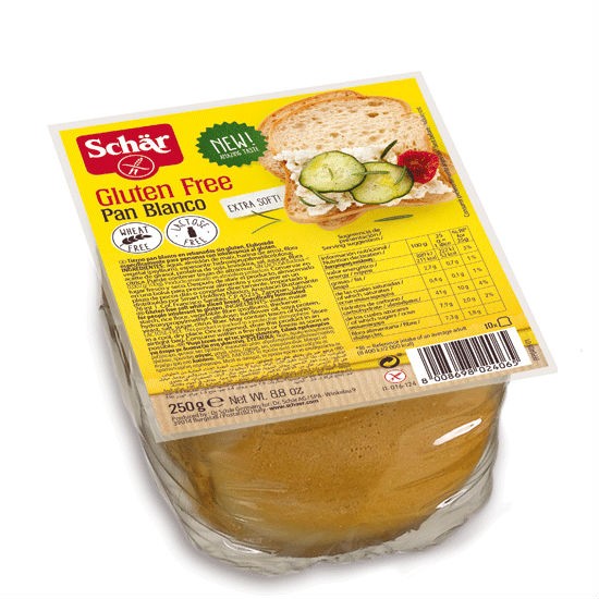 Dr Schar Λευκό Ψωμί σε Φέτες‘Pan Blanco’ Χωρίς Γλουτένη,Σιτάρι & Λακτόζη 250gr