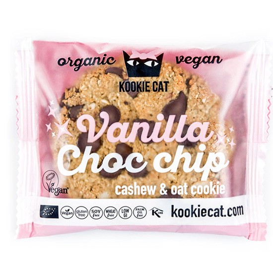 Roobar ‘Kookie Cat’ Μπισκότο Βρώμης με Βανίλια & Κομματάκια Σοκολάτας 50gr