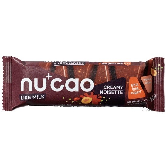 Nucao Σοκολάτα Eναλλακτική Gάλακτος με Κακάο & Pάστα Φουντουκιού 40gr