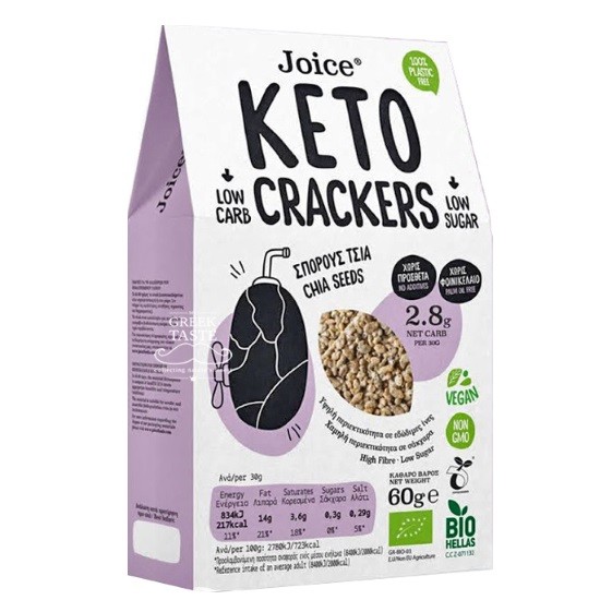 Joice Keto Crackers με Σπόρους Chia 60gr