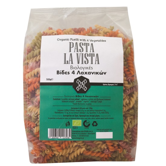 Βιο Αγρός Pasta la Vista Βίδες 4 Λαχανικών 500gr